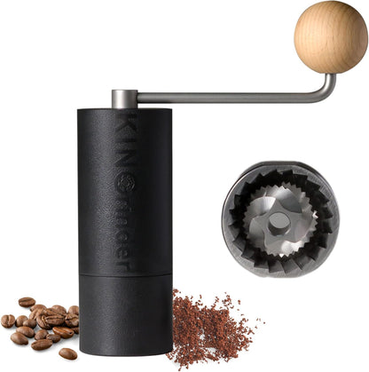 KINGrinder P0 lekki młynek kawa ABS stalowe żarna | Kompatybilny z pour-over, French press i AeroPress